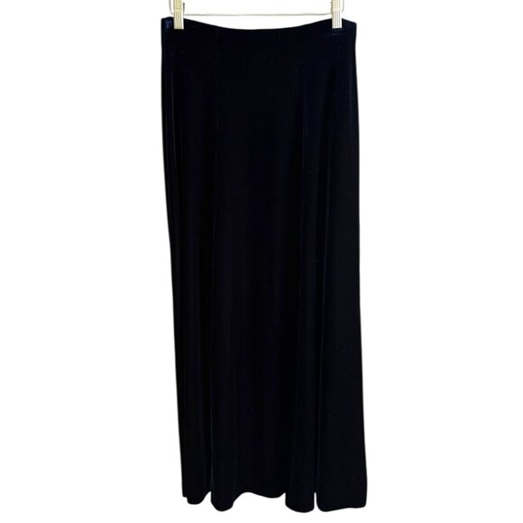 Vintage Velvet Maxi Skirt Navy Small Whimsygoth Vampire Witchy Gothic - Picture 2 of 3